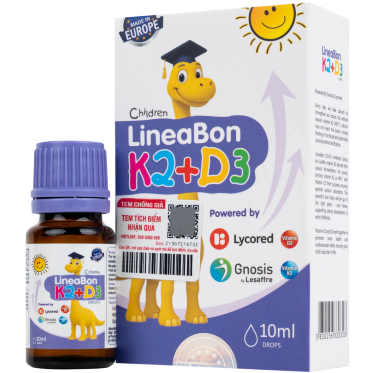 Vitamin K2+D3 hỗ trợ phát triển xương cho bé