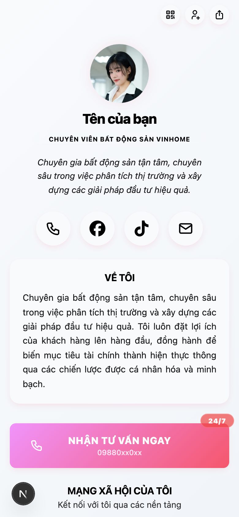Tối giản trắng