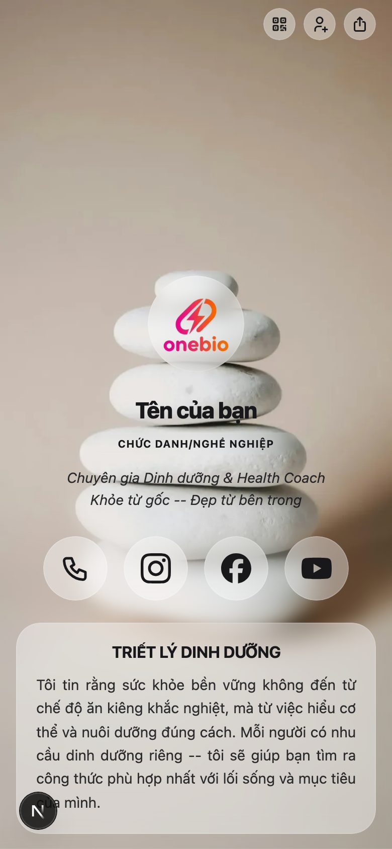 Chuyên gia dinh dưỡng / Health coach