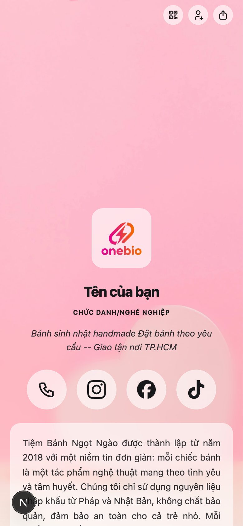 Tiệm bánh sinh nhật handmade