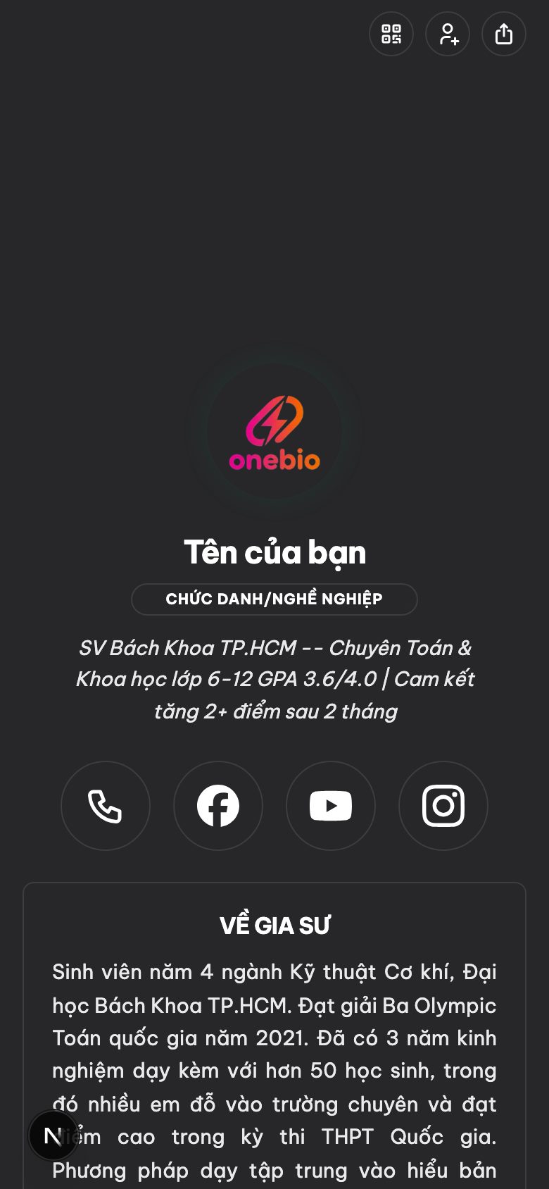 Gia sư Toán/Khoa học/Tiếng Anh