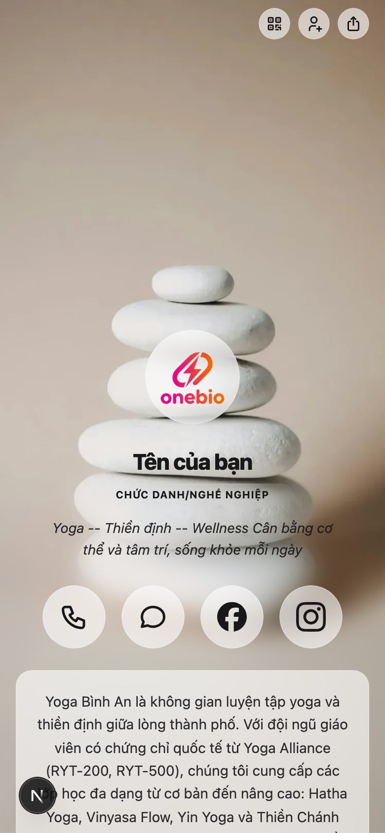 Yoga & Thiền / Wellness studio