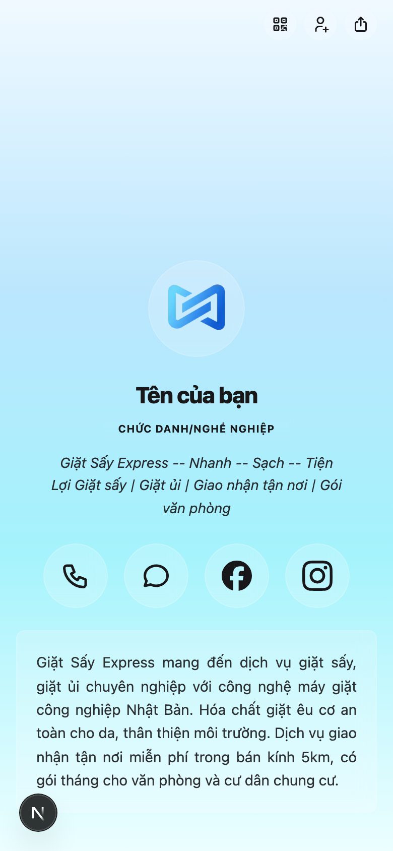 Tiệm giặt ủi / Giặt sấy tự động