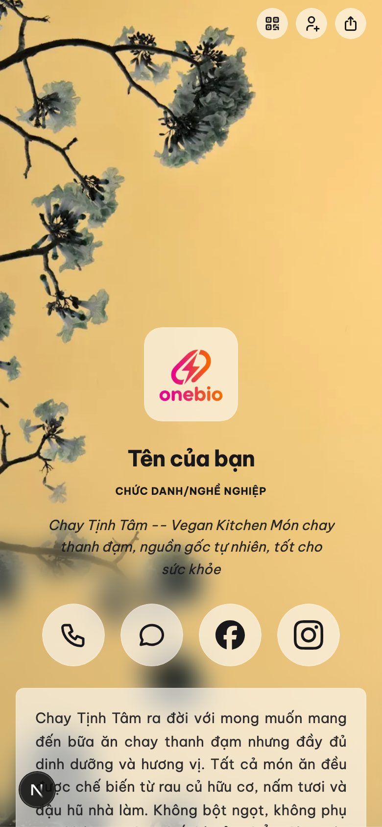 Quán chay / Vegan restaurant