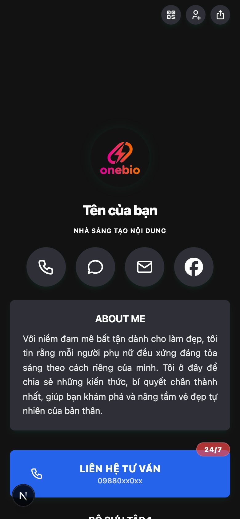 Tối giản (Màu tối)